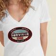 Survivor Women's Jersey Short Sleeve Deep V-Neck Tshirt