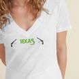 Texas Calling Me I Must Go Women's Jersey Short Sleeve Deep V-Neck Tshirt