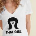 That Girl Women's Jersey Short Sleeve Deep V-Neck Tshirt