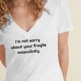 Too Clumsy To Be Around Fragile Masculinity 213 Shirt Women's Jersey Short Sleeve Deep V-Neck Tshirt