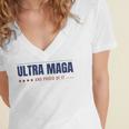 Ultra Maga And Proud Of It V10 Women's Jersey Short Sleeve Deep V-Neck Tshirt