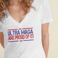 Ultra Maga And Proud Of It V14 Women's Jersey Short Sleeve Deep V-Neck Tshirt