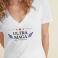 Ultra Maga And Proud Of It V16 Women's Jersey Short Sleeve Deep V-Neck Tshirt