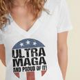 Ultra Maga And Proud Of It V19 Women's Jersey Short Sleeve Deep V-Neck Tshirt