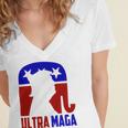 Ultra Maga And Proud Of It V2 Women's Jersey Short Sleeve Deep V-Neck Tshirt