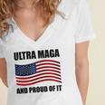 Ultra Maga And Proud Of It V7 Women's Jersey Short Sleeve Deep V-Neck Tshirt