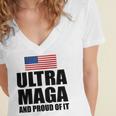 Ultra Maga And Proud Of It V8 Women's Jersey Short Sleeve Deep V-Neck Tshirt