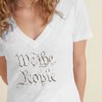 We The People Constitution Women's Jersey Short Sleeve Deep V-Neck Tshirt