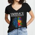 Embrace Neurodiversity Women's Jersey Short Sleeve Deep V-Neck Tshirt