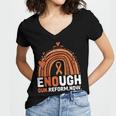 End Gun Violence Wear Orange V2 Women's Jersey Short Sleeve Deep V-Neck Tshirt