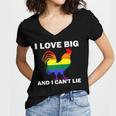 Equality Gay Pride 2022 Rainbow Lgbtq Flag Love Is Love Wins Women's Jersey Short Sleeve Deep V-Neck Tshirt