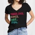 Fabulous Since V5 Women's Jersey Short Sleeve Deep V-Neck Tshirt