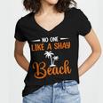 Funny No One Like A Shay Beach Palm Tree Summer Vacation Women's Jersey Short Sleeve Deep V-Neck Tshirt