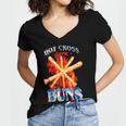 Hot Cross Buns V2 Women's Jersey Short Sleeve Deep V-Neck Tshirt