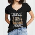 If Youre Going To Fight Fight Like Youre The Third Monkey Women's Jersey Short Sleeve Deep V-Neck Tshirt