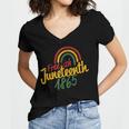 Junenth Women Free-Ish 1865 Kids Mens Junenth Women's Jersey Short Sleeve Deep V-Neck Tshirt