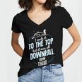 Made It To The Top All Downhill From There 107 Trending Shirt Women's Jersey Short Sleeve Deep V-Neck Tshirt