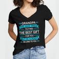 Mens Funny Fathers Day Gift For Grandpa From Daughter Son Wife Women's Jersey Short Sleeve Deep V-Neck Tshirt