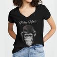 Monkey In A Cap 527 Trending Shirt Women's Jersey Short Sleeve Deep V-Neck Tshirt