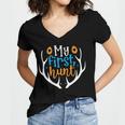 My First Hunt 706 Trending Shirt Women's Jersey Short Sleeve Deep V-Neck Tshirt