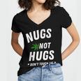 Nugs Not Hugs Dont Touch Me Women's Jersey Short Sleeve Deep V-Neck Tshirt