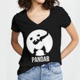 Pandab Funny Dabbing Panda Design Gift Women's Jersey Short Sleeve Deep V-Neck Tshirt