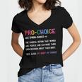 Pro Choice Definition Feminist Rights My Body My Choice V2 Women's Jersey Short Sleeve Deep V-Neck Tshirt