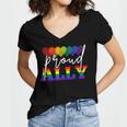 Proud Ally Ill Be There For You Lgbt Women's Jersey Short Sleeve Deep V-Neck Tshirt