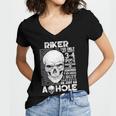 Riker Name Gift Riker Ive Only Met About 3 Or 4 People Women's Jersey Short Sleeve Deep V-Neck Tshirt