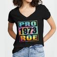 Tie Dye Pro Roe 1973 Pro Choice Womens Rights Women's Jersey Short Sleeve Deep V-Neck Tshirt