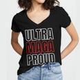 Ultra Maga Proud Patriotic Tshirt V2 Women's Jersey Short Sleeve Deep V-Neck Tshirt