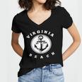 Virginia Beach Commonwealth Of Virginia Women's Jersey Short Sleeve Deep V-Neck Tshirt