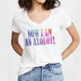 Axolotl Squishmallow Women's Jersey Short Sleeve Deep V-Neck Tshirt