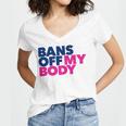 Bans Off My Body Pro Choice Women's Jersey Short Sleeve Deep V-Neck Tshirt