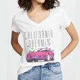 Barbie California Dreamin Music Lover Gift Women's Jersey Short Sleeve Deep V-Neck Tshirt
