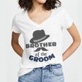 Brother Of The Groom Matching Bridal Party For Family Women's Jersey Short Sleeve Deep V-Neck Tshirt