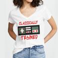 Classically Trained Shirt Funny Gamer Shirt Gamer Shirt Video Game Shirt Gamer Gift Funny Musician Shirt Women's Jersey Short Sleeve Deep V-Neck Tshirt