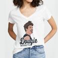 Dougie Buckets Women's Jersey Short Sleeve Deep V-Neck Tshirt