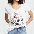 Egg Hunt Squad Women's Jersey Short Sleeve Deep V-Neck Tshirt