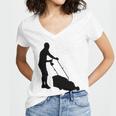 Evolution Lawn Mower 135 Shirt Women's Jersey Short Sleeve Deep V-Neck Tshirt