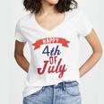 Happy 4Th Of July Independence Day V2 Women's Jersey Short Sleeve Deep V-Neck Tshirt