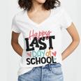 Happy Last Day Of School Funny V3 Women's Jersey Short Sleeve Deep V-Neck Tshirt