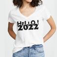 Hello V3 Women's Jersey Short Sleeve Deep V-Neck Tshirt