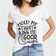 Hold Me Tight Kiss Me Good Night Cute Clothes Baby Design Baby Tshirt Women's Jersey Short Sleeve Deep V-Neck Tshirt