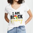 I Am Black History V2 Women's Jersey Short Sleeve Deep V-Neck Tshirt