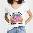 I Axlotl Questions Cute Axlotl V2 Women's Jersey Short Sleeve Deep V-Neck Tshirt