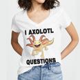 I Axlotl Questions Cute Axlotl Women's Jersey Short Sleeve Deep V-Neck Tshirt