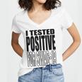 I Tested Positive For Swag-19 Women's Jersey Short Sleeve Deep V-Neck Tshirt