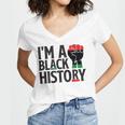 Im A Black History Juneteenth African American Women's Jersey Short Sleeve Deep V-Neck Tshirt