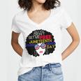 July 4Th Didnt Set Me Free Juneteenth Is My Independence Day Women's Jersey Short Sleeve Deep V-Neck Tshirt